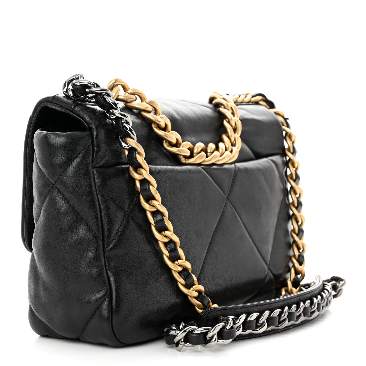 Chanel Lambskin Quilted Medium Chanel 19 Flap Black 3 of 10