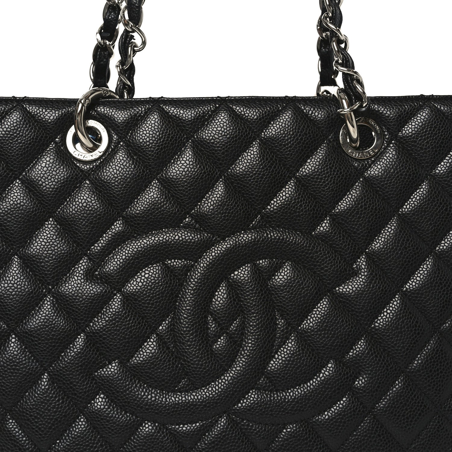 Chanel Caviar Quilted Grand Shopping Tote GST Black 8 of 10