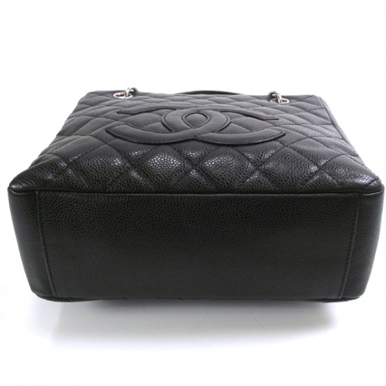 Caviar Petit Shopping Tote PST Black