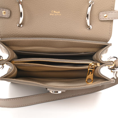 Chloe Shiny Grained Calfskin Small Aby Day Shoulder Bag Motty Grey 5 of 9