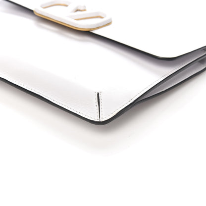 Valentino Garavani Calfskin Vlogo Envelope Clutch White 8 of 9