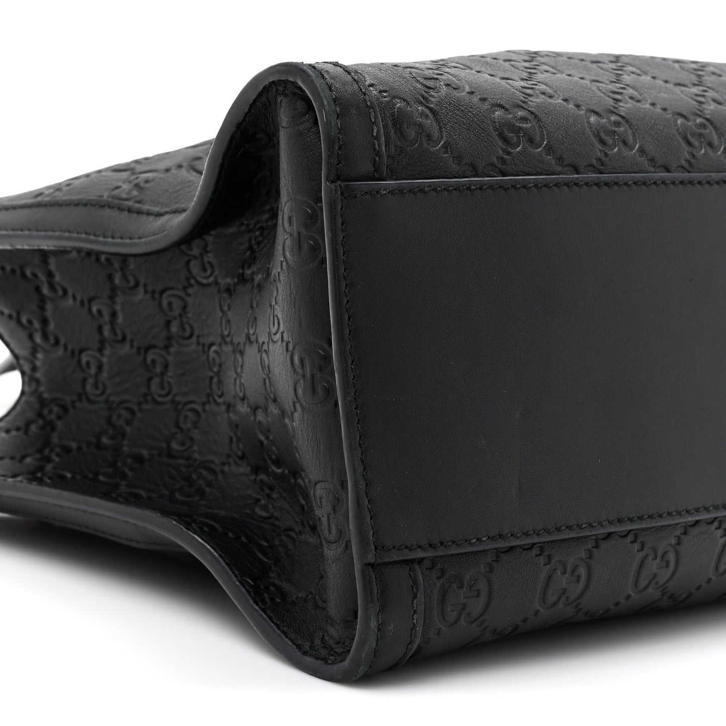 Guccissima Medium Padlock Tote Black
