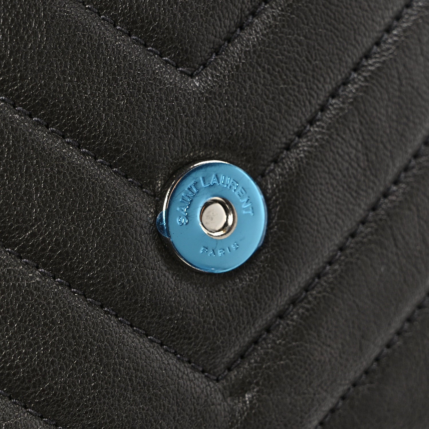 Saint Laurent Sheepskin Matelasse Chevron Monogram Mini College Bag Dark Anthracite 10 of 10