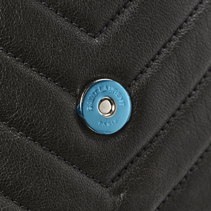 Saint Laurent Sheepskin Matelasse Chevron Monogram Mini College Bag Dark Anthracite 10 of 10