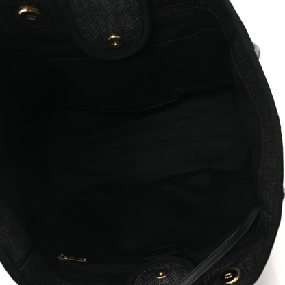 Chanel Woven Straw Raffia Large Deauville Tote Black 5 of 11