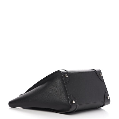 Celine Drummed Calfskin Mini Luggage Black 3 of 10