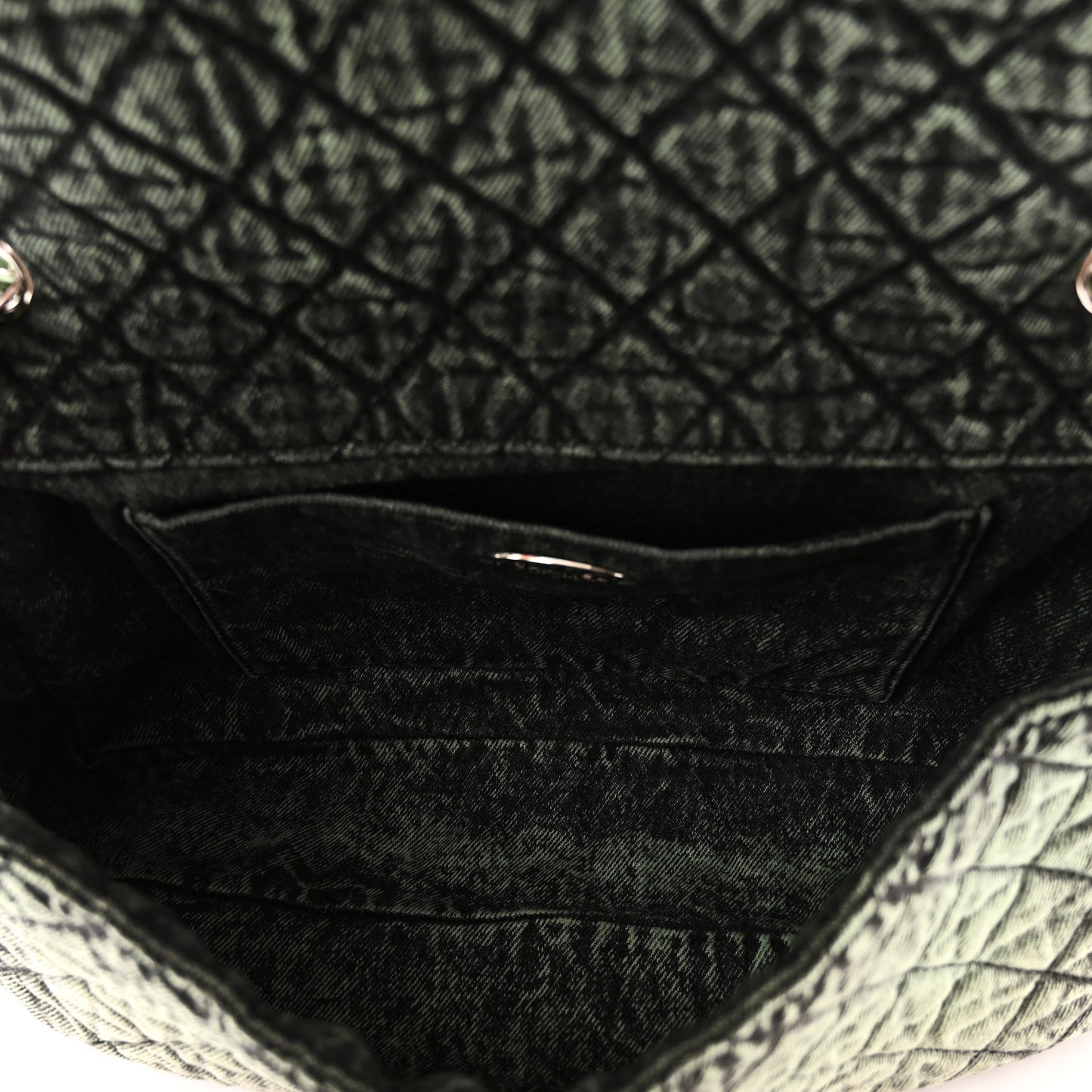 Denim Quilted Denimpression Flap Green Black