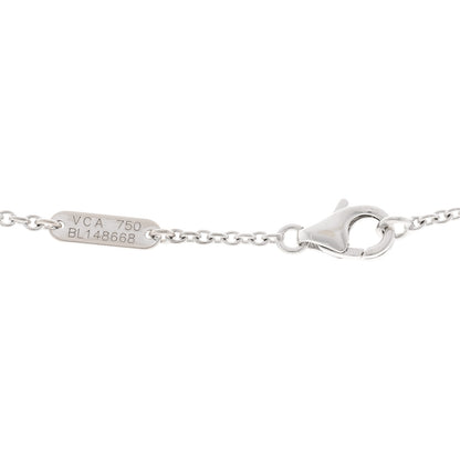 Van Cleef & Arpels 18K White Gold Gray Mother of Pearl Pure Alhambra Pendant Necklace 4 of 5