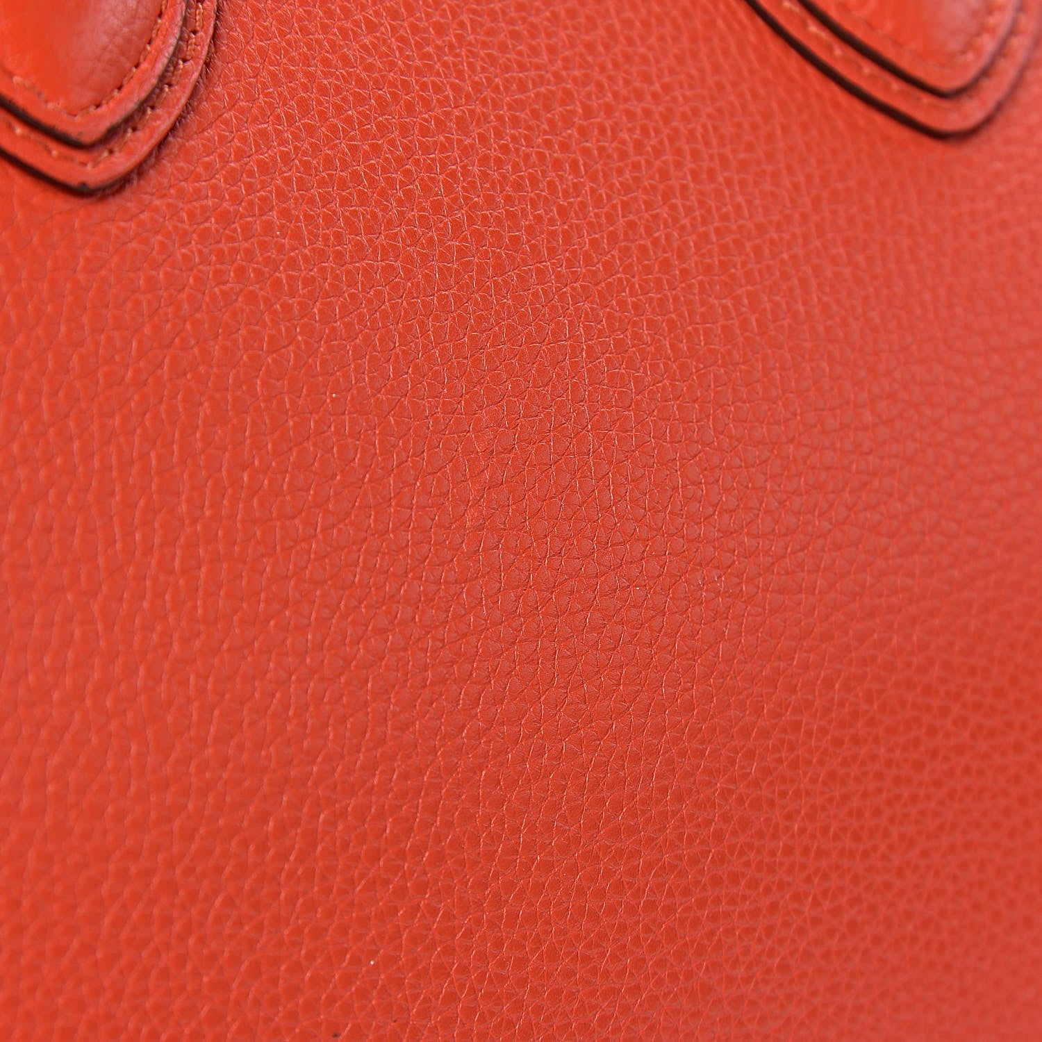 Celine Drummed Calfskin Mini Luggage Vermillion 7 of 12