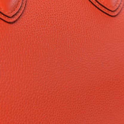 Celine Drummed Calfskin Mini Luggage Vermillion 7 of 12