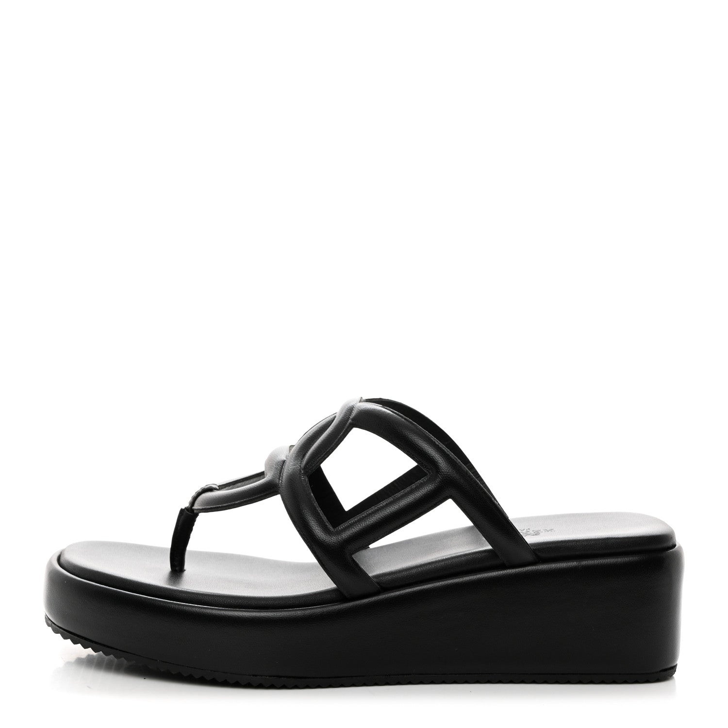 Hermes Nappa Gipsy Sandals 39 Black 1 of 9