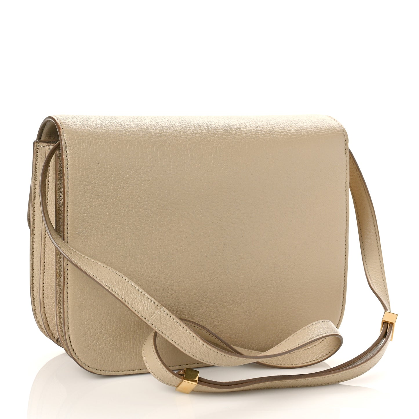 Goatskin Medium Classic Box Flap Bag Dune
