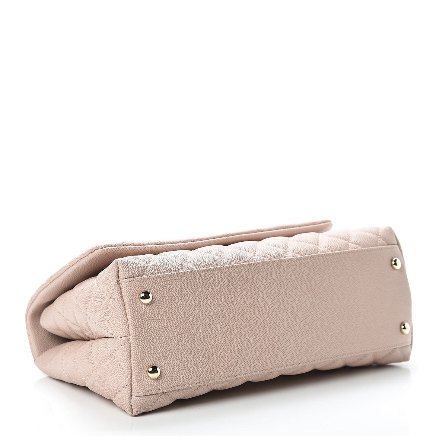 Caviar Quilted Small Coco Handle Flap Light Pink