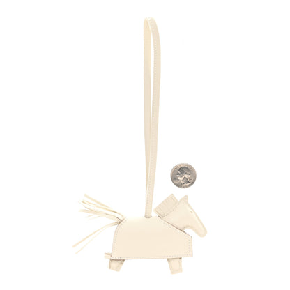 Hermes Milo Lambskin Studded Grigri Rodeo Robeo Rock Horse Bag Charm PM Craie 2 of 4