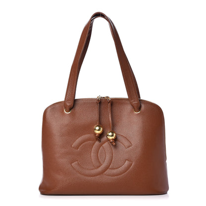 Chanel Caviar Large CC Shoulder Bag Brown 1 of 22