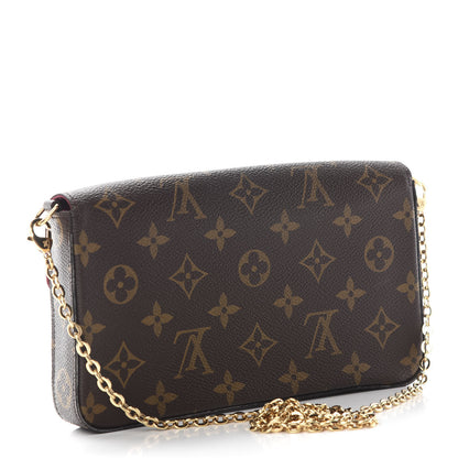 Louis Vuitton Monogram Pochette Felicie Chain Wallet Fuchsia 3 of 10