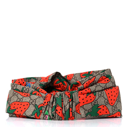 Gucci Silk Monogram Strawberry Print Headband M 2 of 5