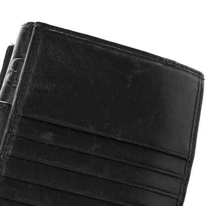 Gucci Guccissima Metal Bar French Flap Wallet Black 9 of 18