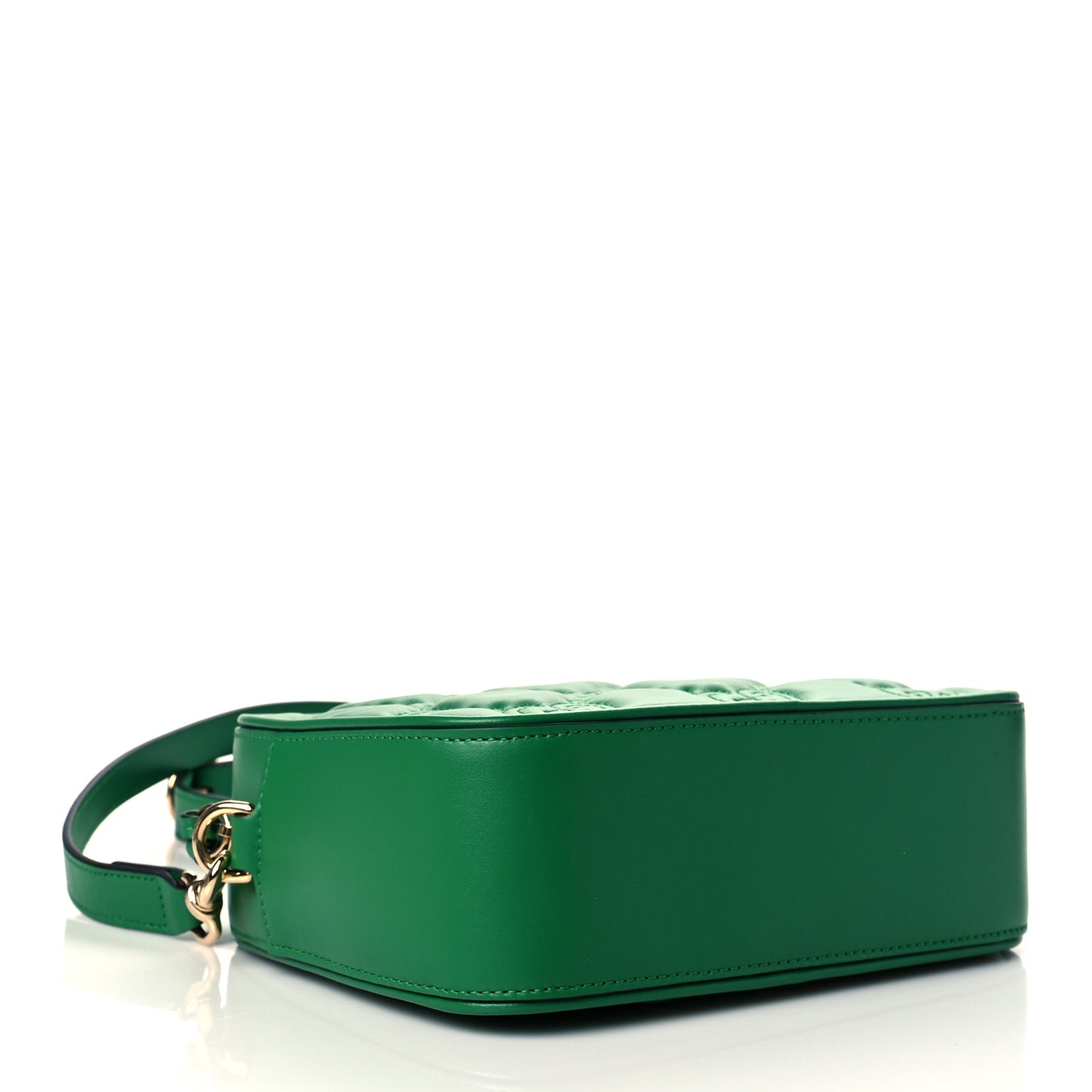 Calfskin GG Matelasse Shoulder Bag Spring Green Natural