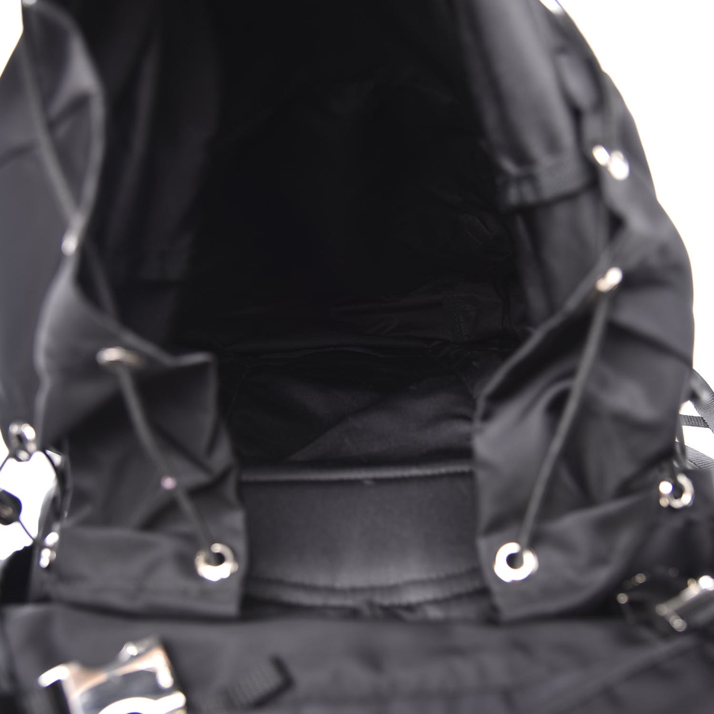 Tessuto Nylon Double Buckle Backpack Black
