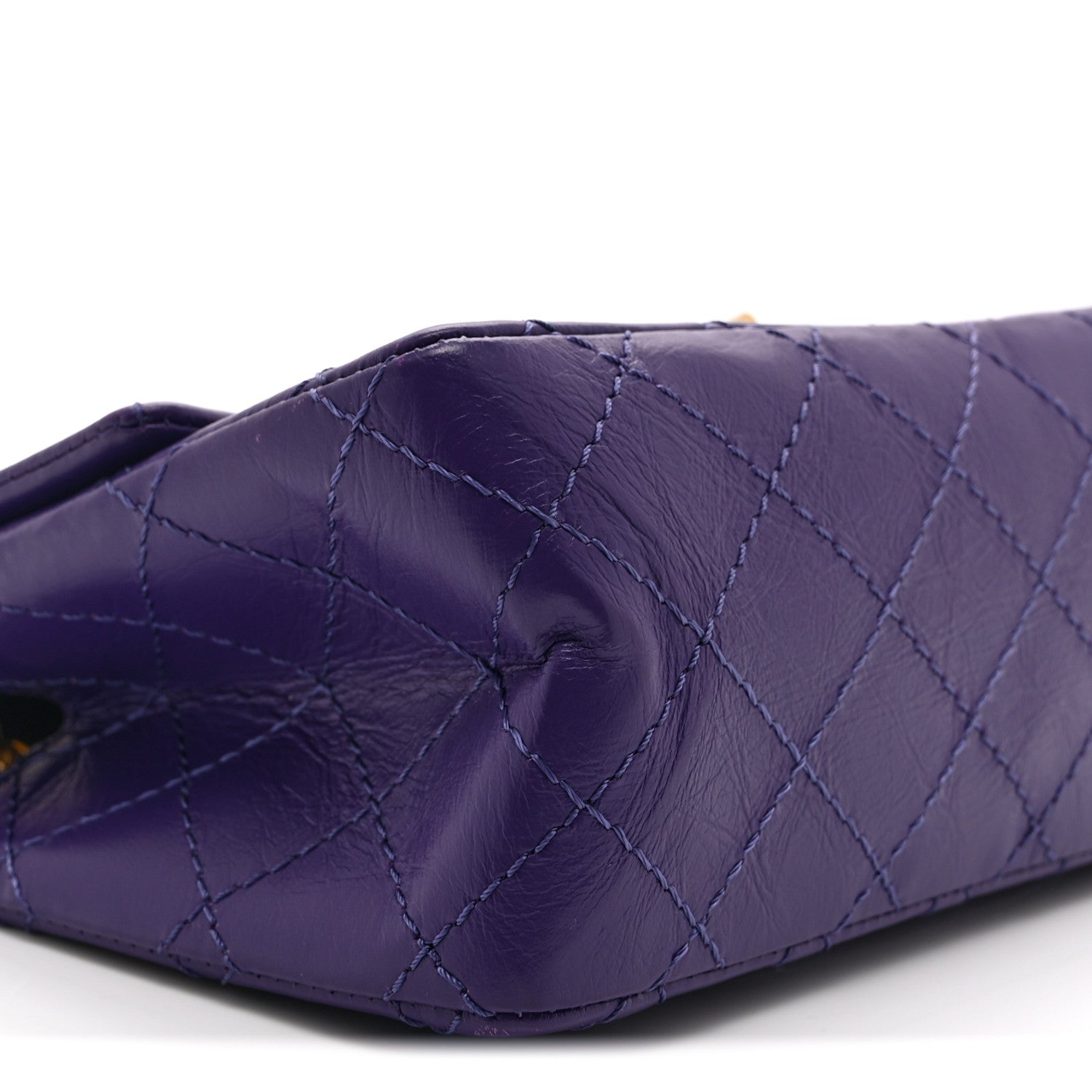 Chanel Aged Calfskin Quilted 2.55 Reissue Mini Flap Purple 9 of 11