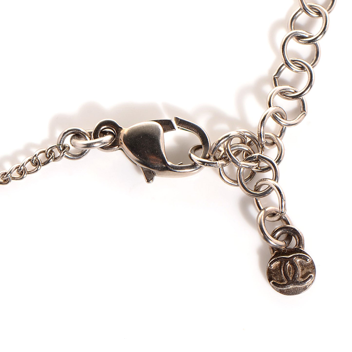 Charm CC Necklace Silver