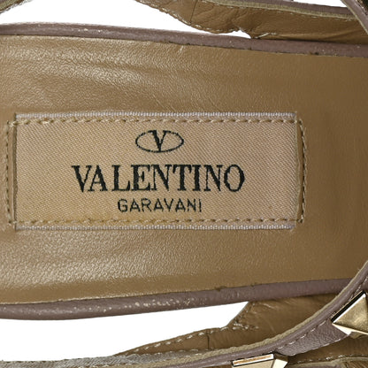 Valentino Garavani Patent Nappa Rockstud Ankle Strap 100mm Pumps 37.5 Poudre 6 of 7