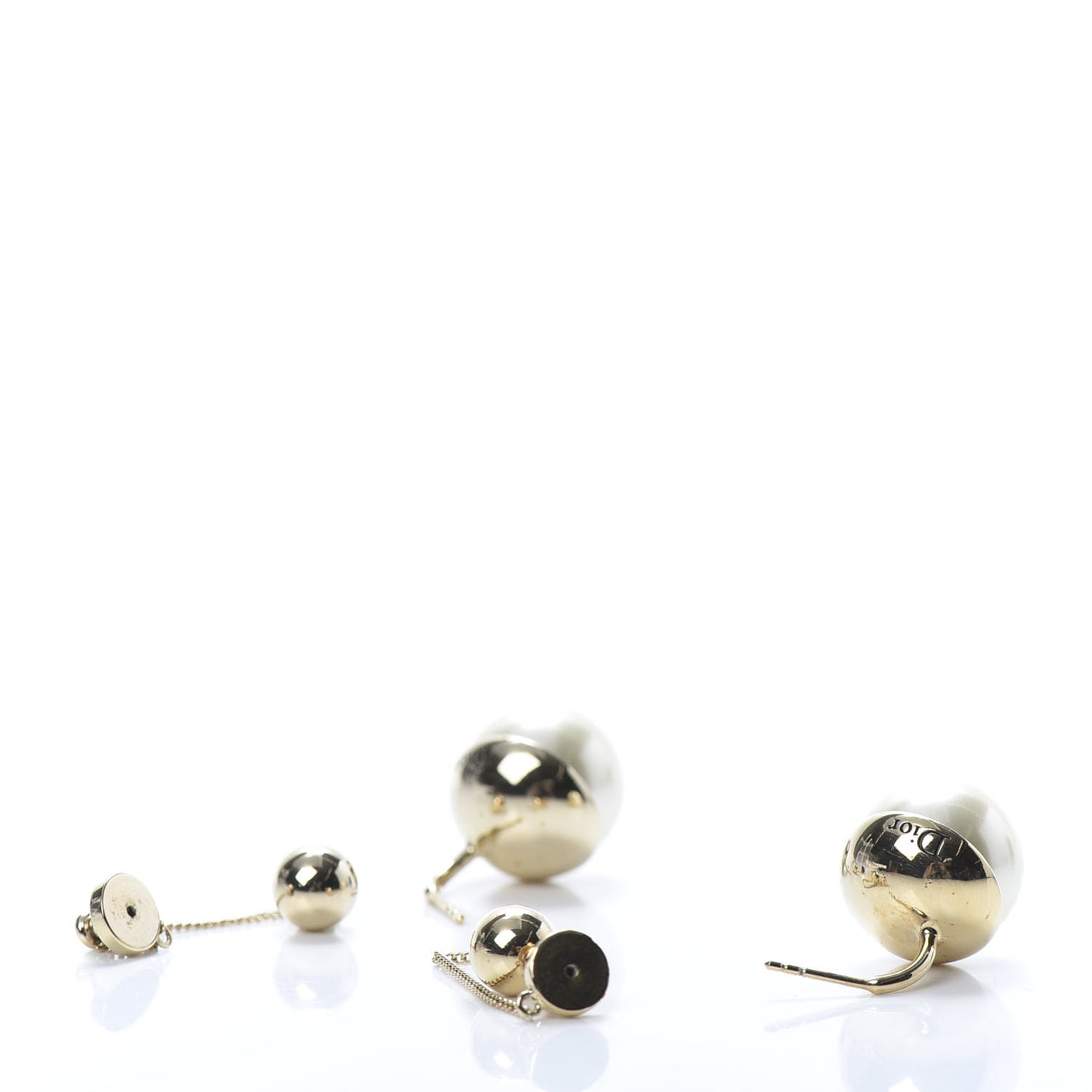 Pearl Mise En Dior Tribal Drop Earrings Gold