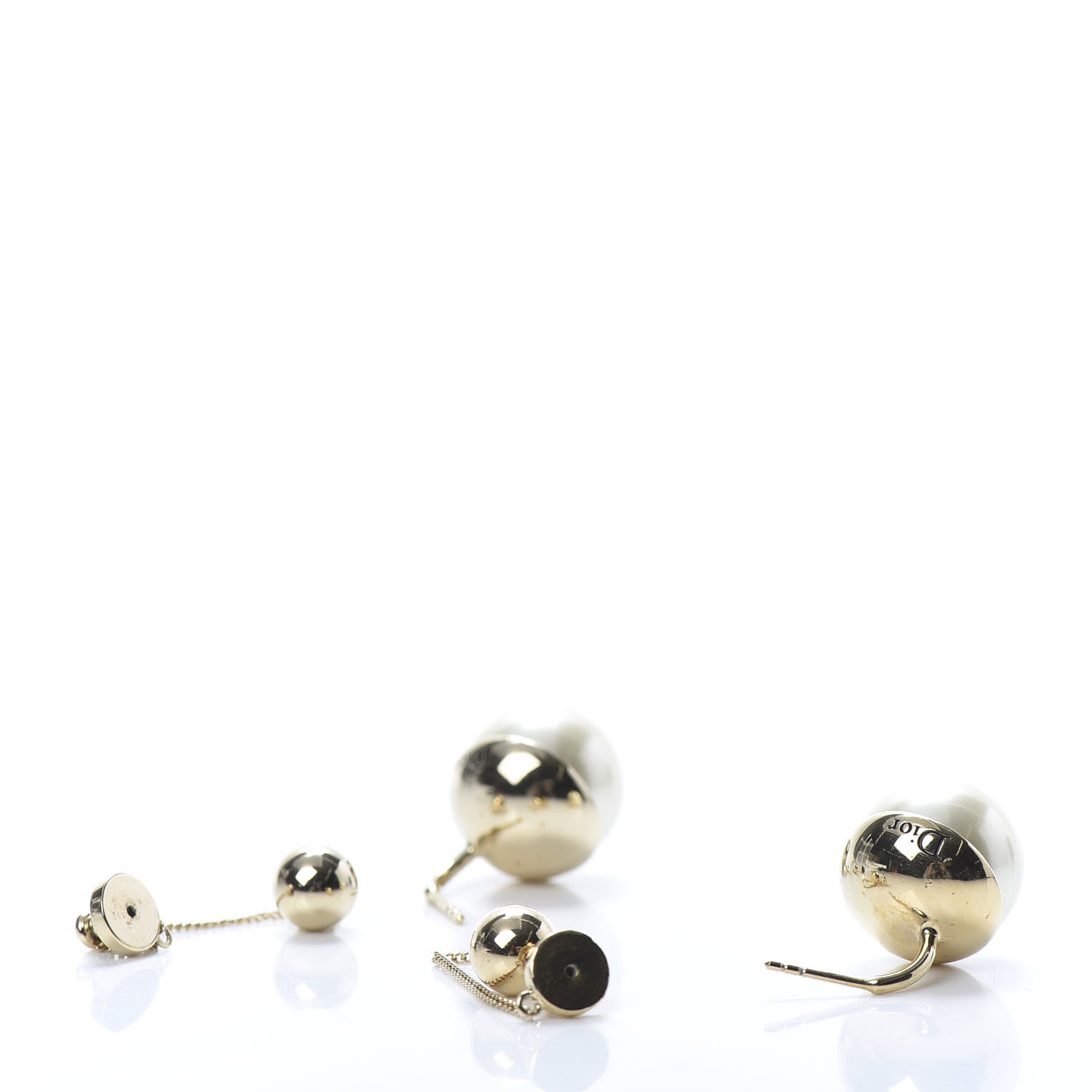 Christian Dior Pearl Mise En Dior Tribal Drop Earrings Gold 3 of 4