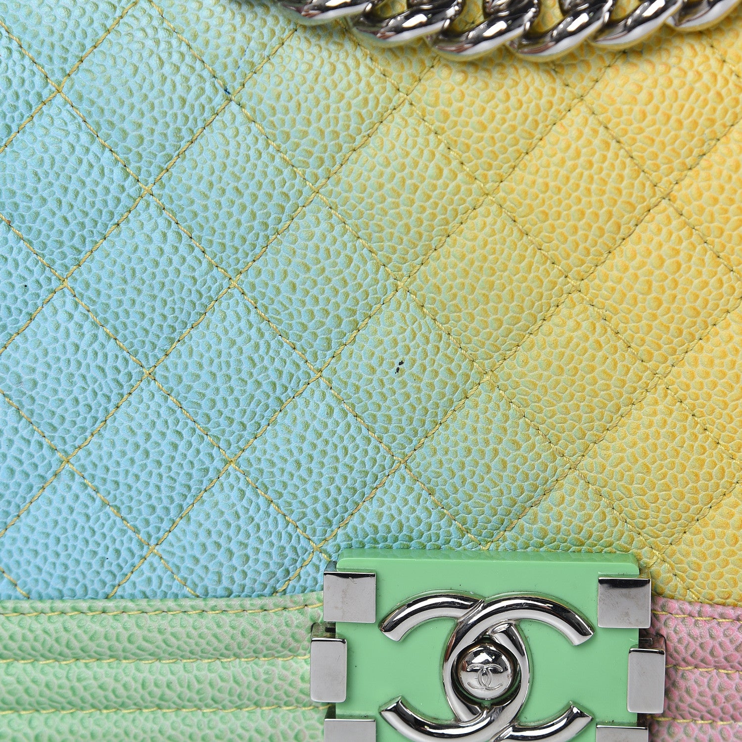 Chanel Caviar Quilted Medium Cuba Rainbow Boy Flap Multicolor 9 of 12