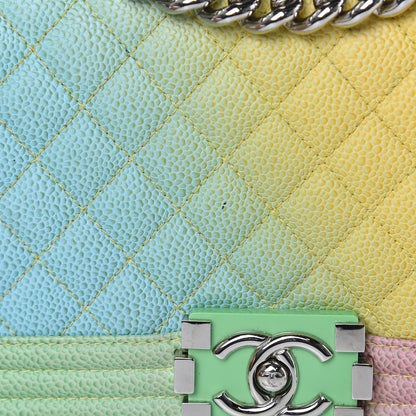 Chanel Caviar Quilted Medium Cuba Rainbow Boy Flap Multicolor 9 of 12