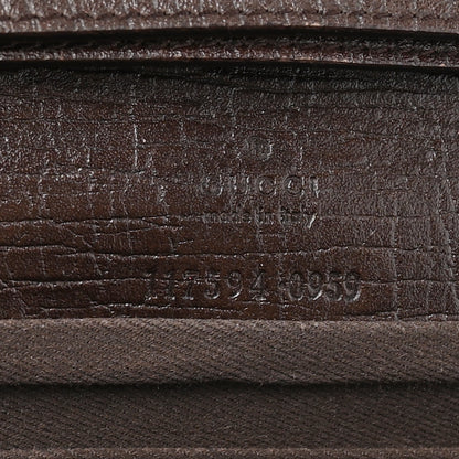Gucci Monogram Bamboo Bar Clutch Dark Brown 6 of 12