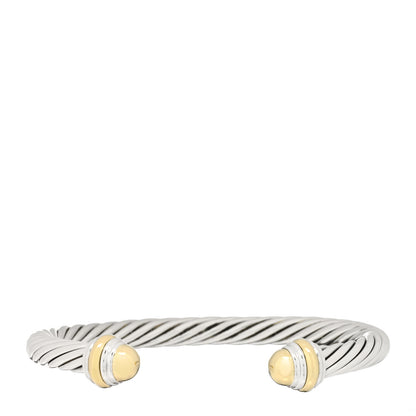 David Yurman Sterling Silver 14K Yellow Gold 7mm Cable Classics Bracelet 1 of 3