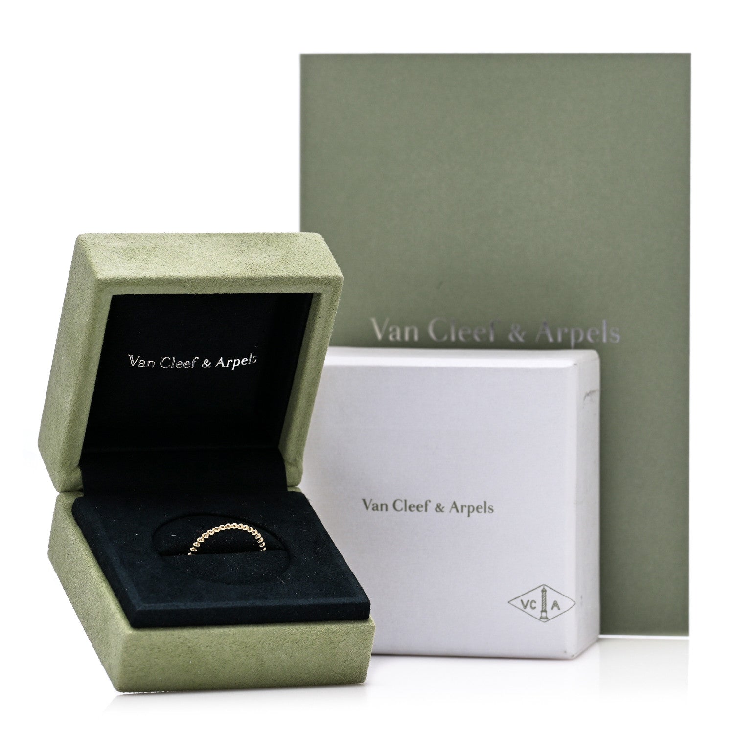 Van Cleef & Arpels 18K Yellow Gold Small Perlee Ring 57 8 5 of 5