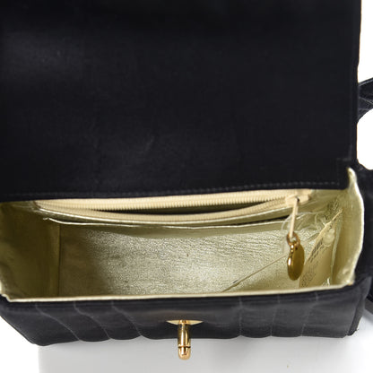 Chanel Satin Vertical Quilt Mini Flap Shoulder Bag Black 5 of 15