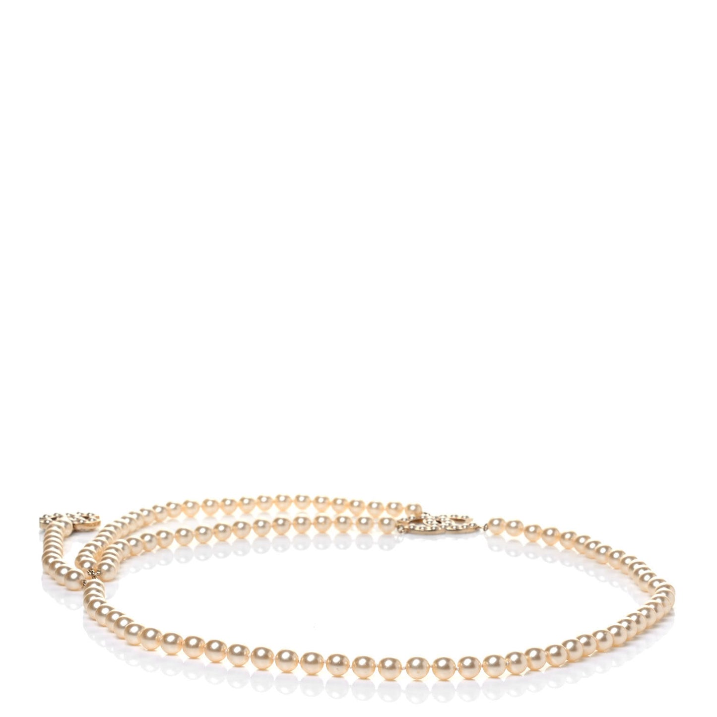 Pearl CC Double Strand Belt Gold