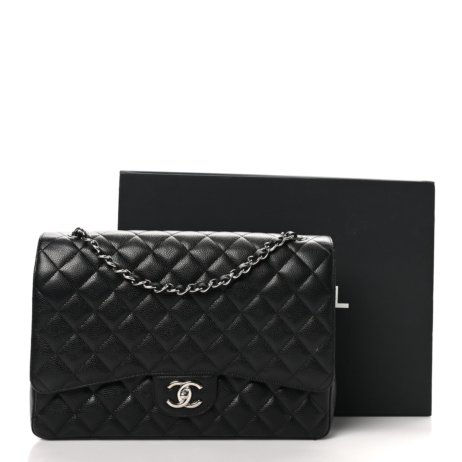 Chanel Caviar Quilted Maxi Double Flap Black 11 of 11