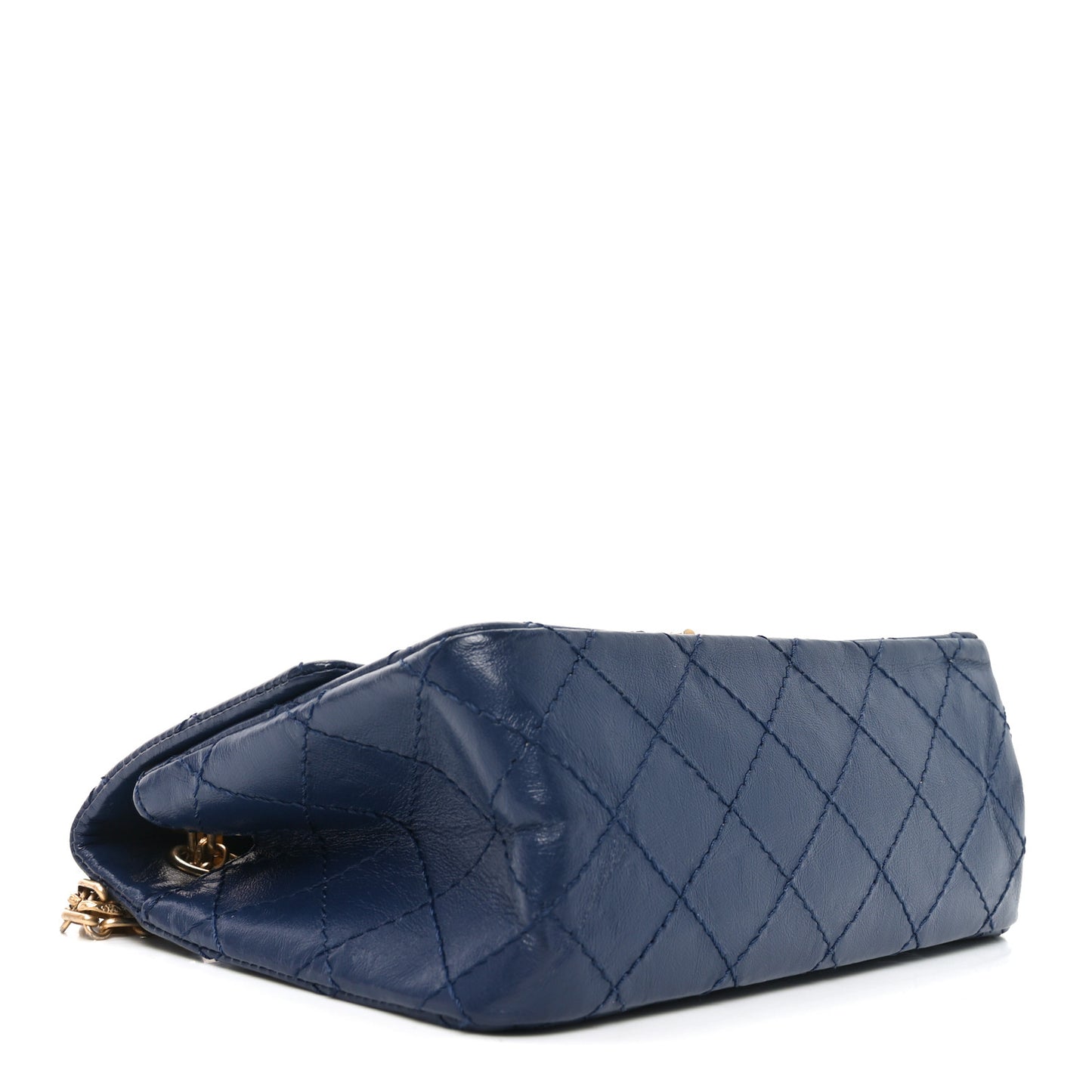 Aged Calfskin Quilted 2.55 Reissue Mini Flap Navy