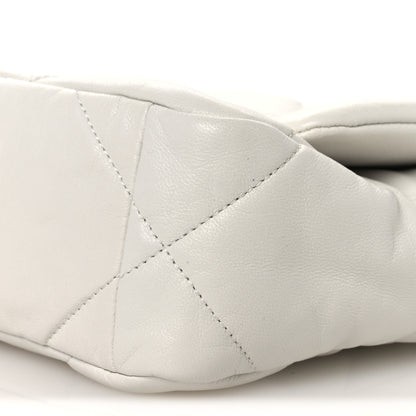 Chanel Goatskin Quilted Medium Chanel 19 Flap White 10 of 12