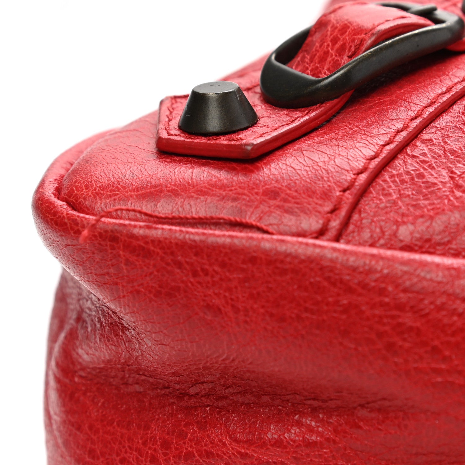 Balenciaga Agneau Classic Hardware Premier Clutch Rouge Coquelicot 7 of 14