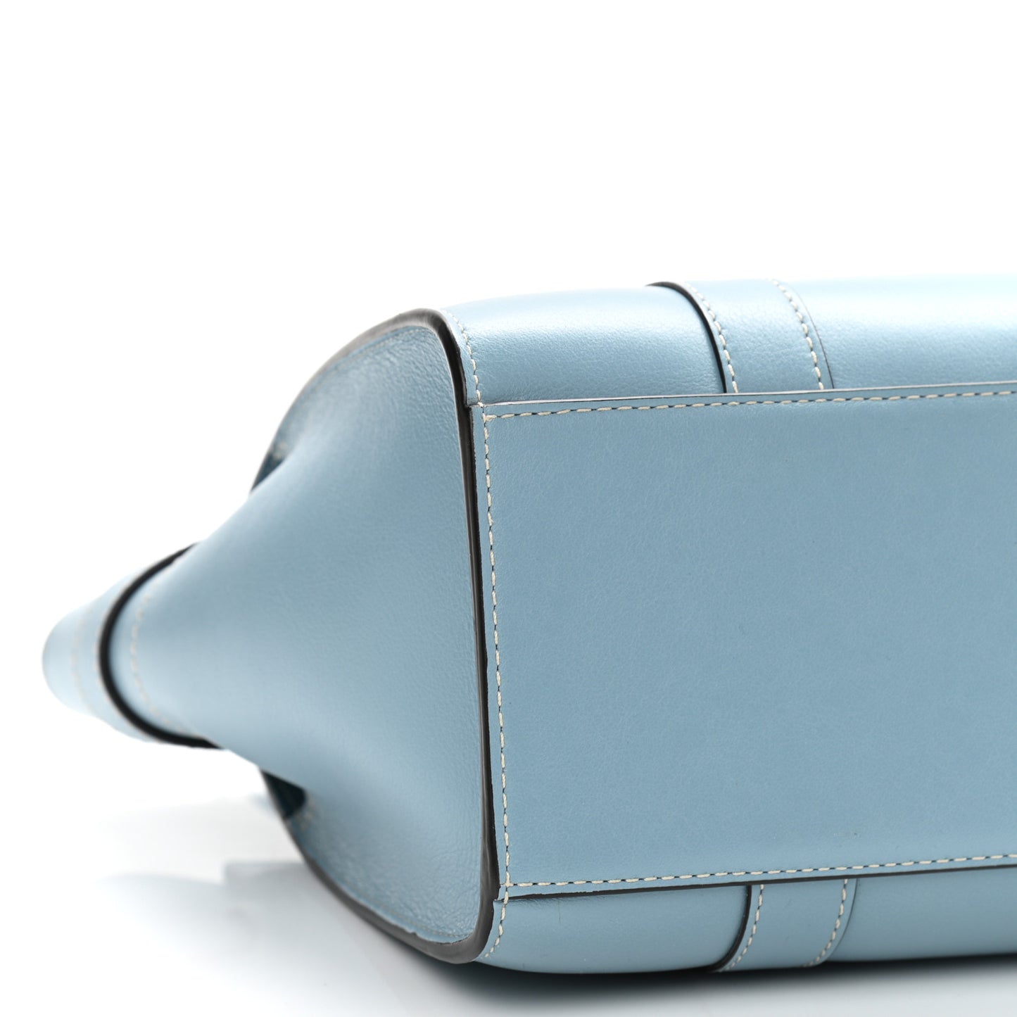 Silky Calfskin Small Bayswater Zip Tote Nordic Blue