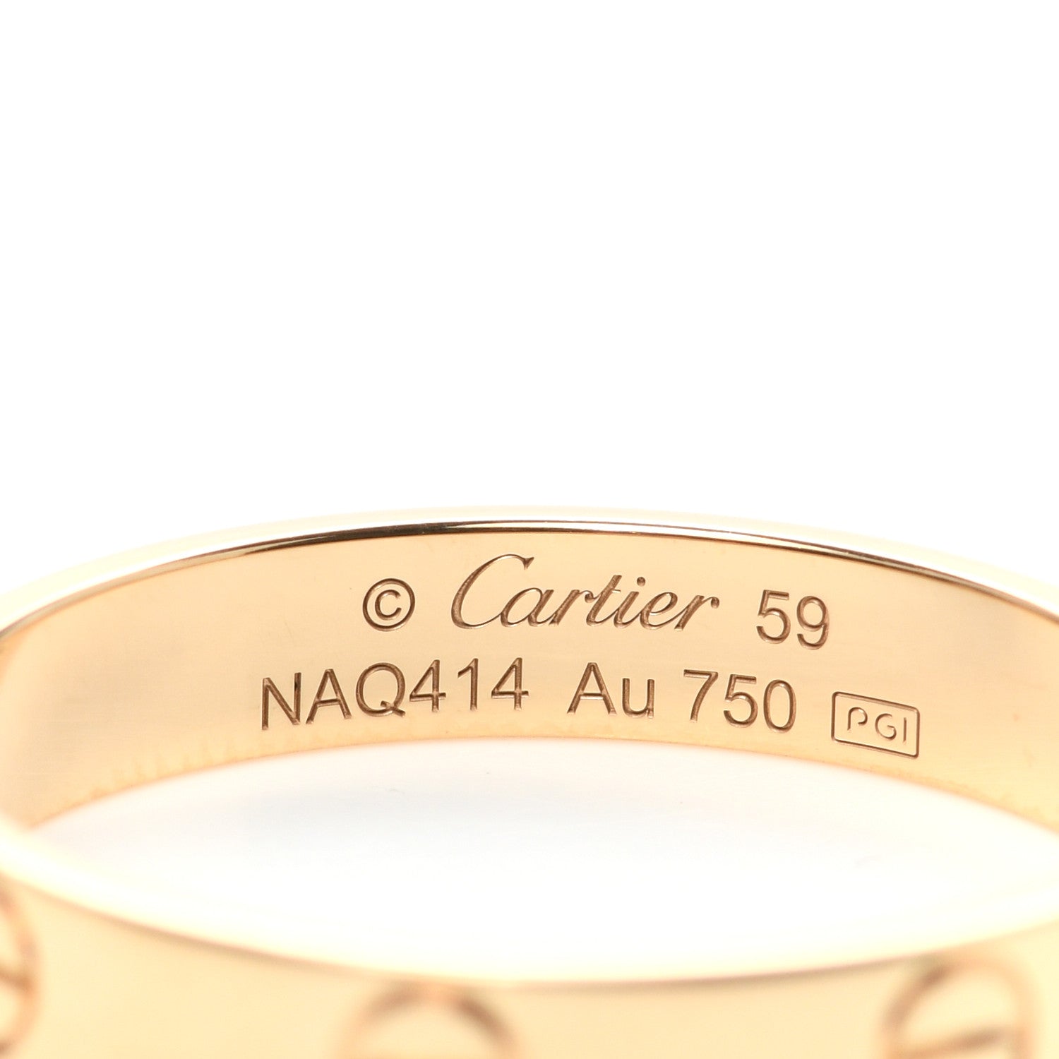 Cartier 18K Yellow Gold 3.5mm LOVE Wedding Band Ring 59 8.75 4 of 6