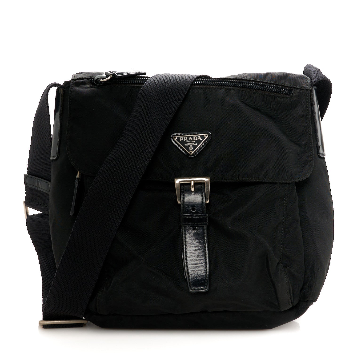 Prada Nylon Vela Messenger Black 1 of 10