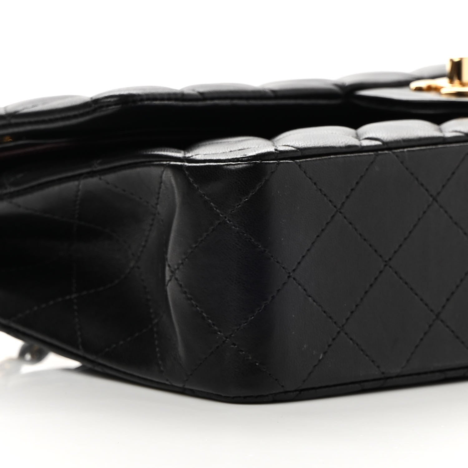 Chanel Lambskin Quilted Medium Double Flap Black 9 of 13