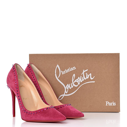 Christian Louboutin Veau Velours Anjalina 100 Pumps 36 Fuxia 8 of 8