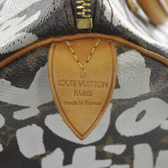 Louis Vuitton Monogram Graffiti Speedy 30 Silver 9 of 9