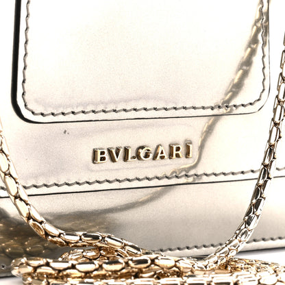 Bulgari Metallic Calfskin Small Serpenti Forever Snake Strap Crossbody Bag Silver 8 of 11