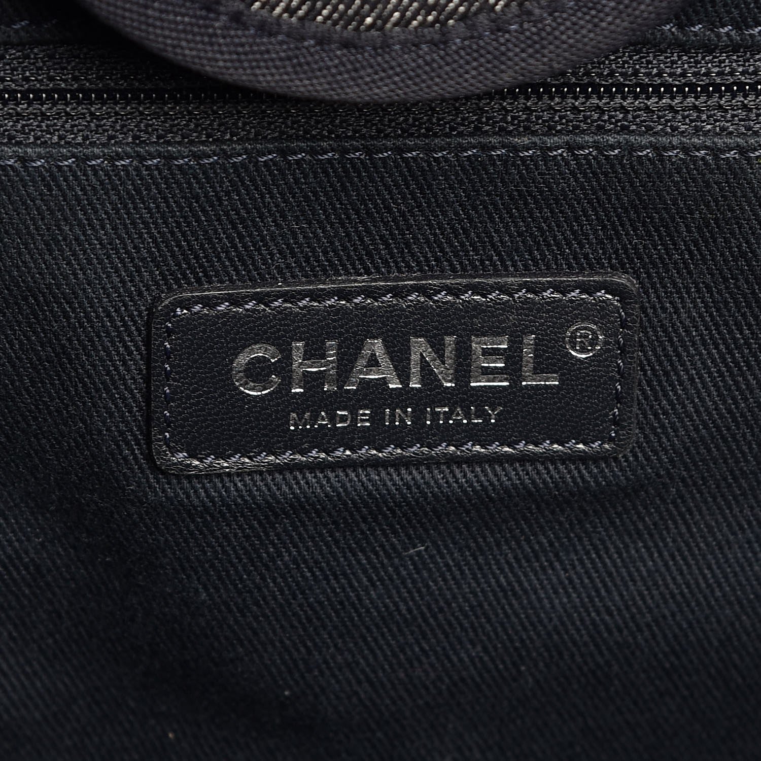 Chanel Denim Large Deauville Tote Blue Orange 6 of 8