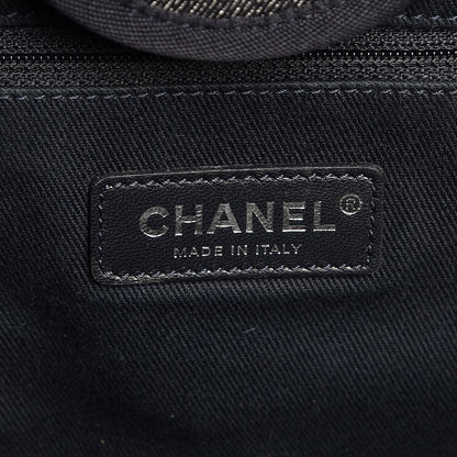 Chanel Denim Large Deauville Tote Blue Orange 6 of 8