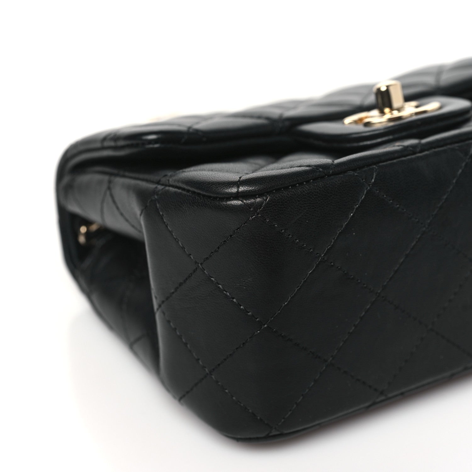 Chanel Lambskin Quilted Mini Square Flap Black 9 of 10